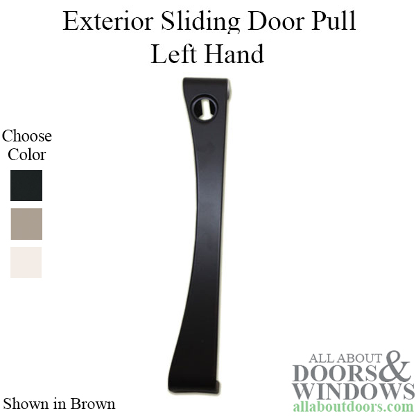 Exterior sliding door pull handle