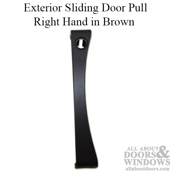 Exterior sliding door pull handle