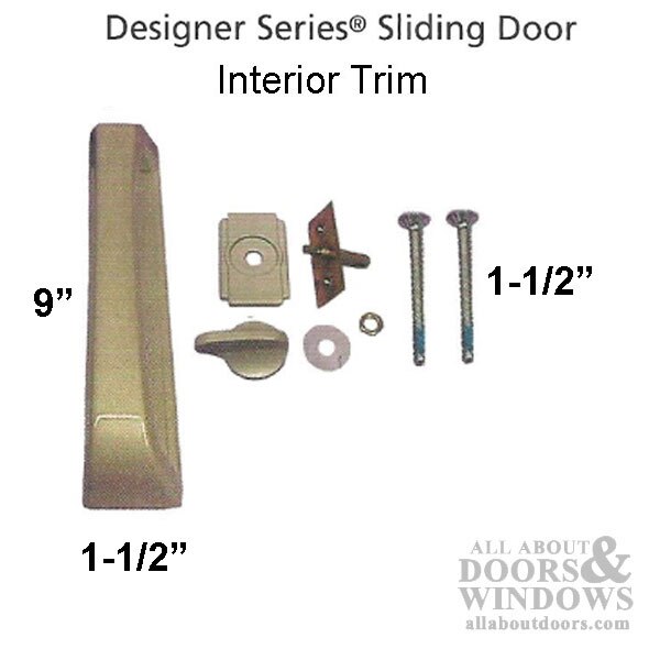 Vintage Pella DCS/DFS Interior Sliding Door Handle with Thumbturn - Product Contents