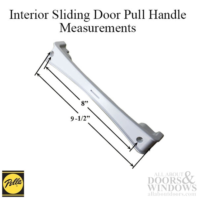 Interior Sliding Door Pull Handle XO - Left Hand - Choose Color | Dimensions