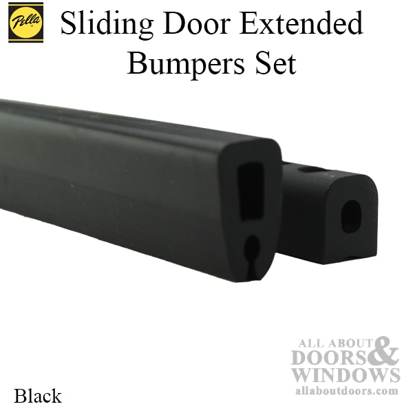 Pella Sliding Door Extended Bumpers Set - Black