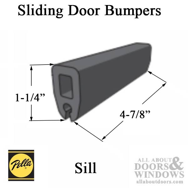 Sill Bumper in Black for Pella Patio Door