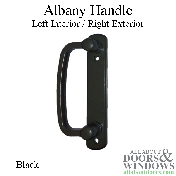 Albany gliding door handle, black