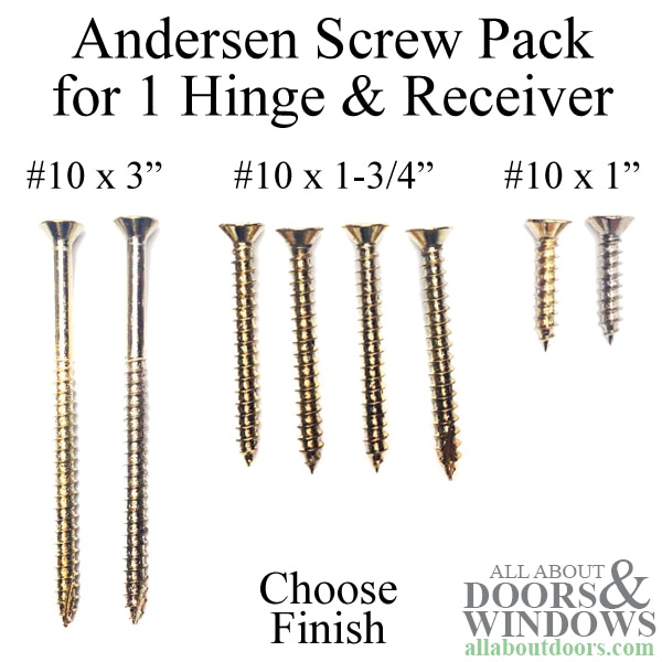 Hinge screw pack