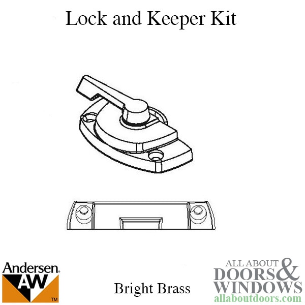 Andersen sash lock and keeper kit for tilt-Wash double hung windows
