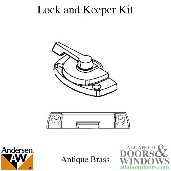 Andersen sash lock and keeper kit for tilt-Wash double hung windows