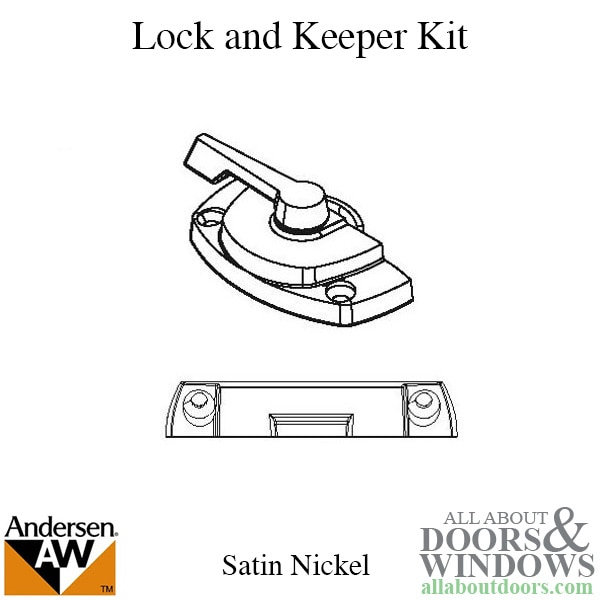 Andersen sash lock and keeper kit for tilt-Wash double hung windows