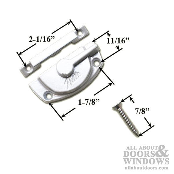 Sash Lock for Pella Pro Line Series 1-7/8" - Dimensions