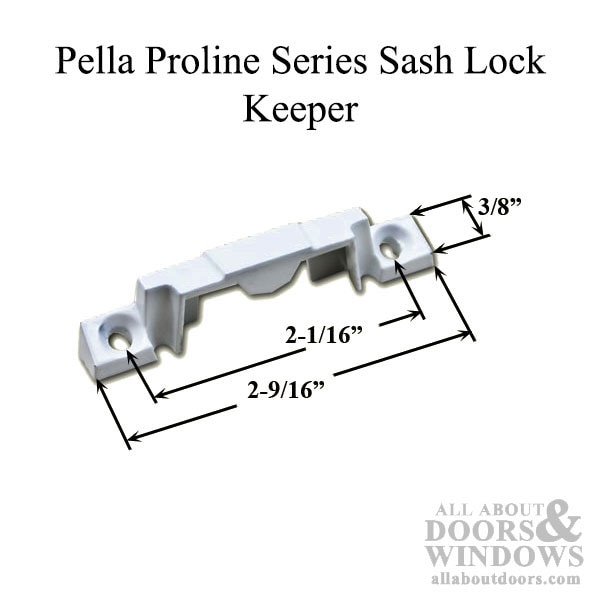 Pella Proline Series Angled Keeper with 2-1/16 Inch Hole Center - Champagne