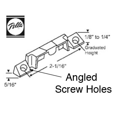 Pella Pro Line Series Double Hung Window Sash Lock Screw Hole Measurements