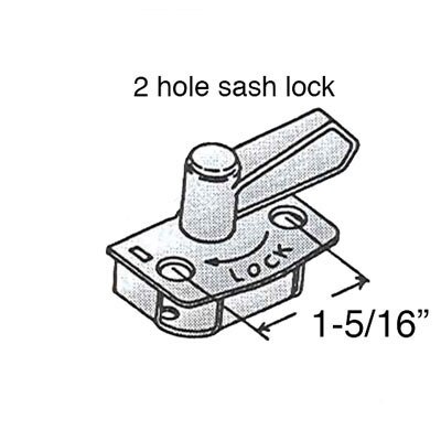 Pella Pro Line Series Double Hung Window Sash Lock - Dimensions