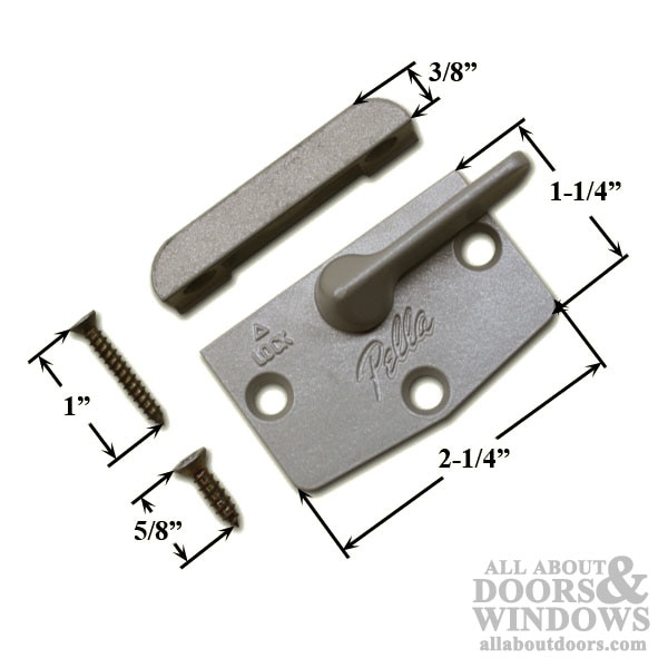 Pella 3 Hole Swivel Latch Sash Lock - Profile Dimensions