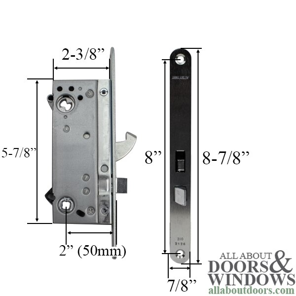 Single Point Lock Mechanism Andersen Complementary Clad Patio Door