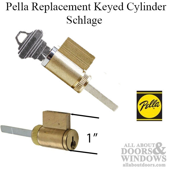 Pella Replacement Keyed Cylinder, Pella Replacement Sliding Door