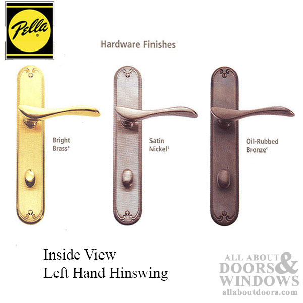 Active Pella Left Hand Keyed Handle Set, Pella Hinged Patio Door Hardware
