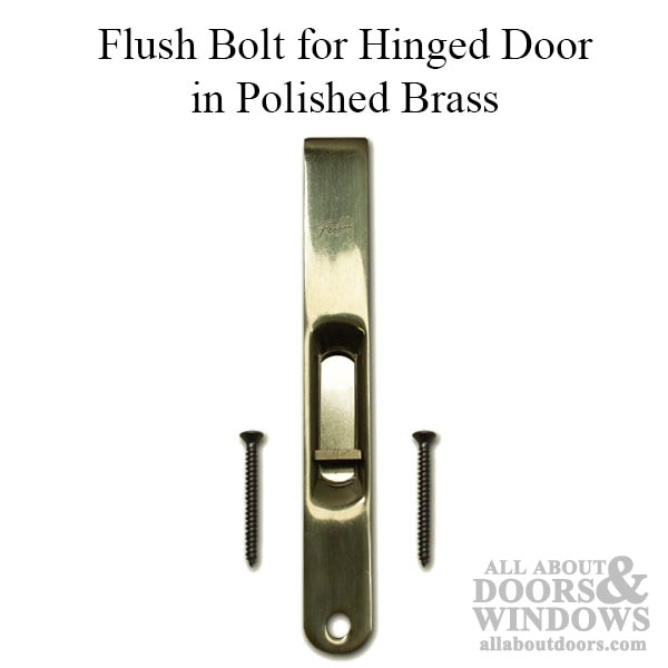Pella Hinged Door Flush Bolt in Satin Nickel Finish