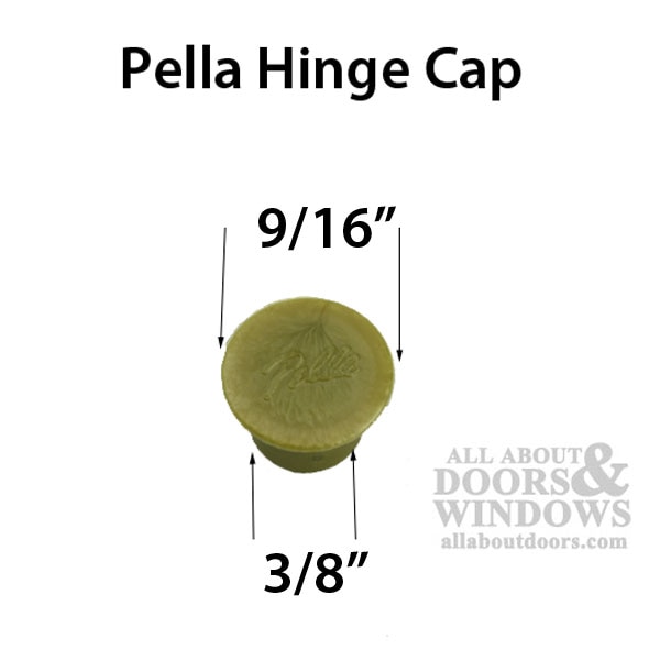Close-Up of Pella Hinge Cap in Gold