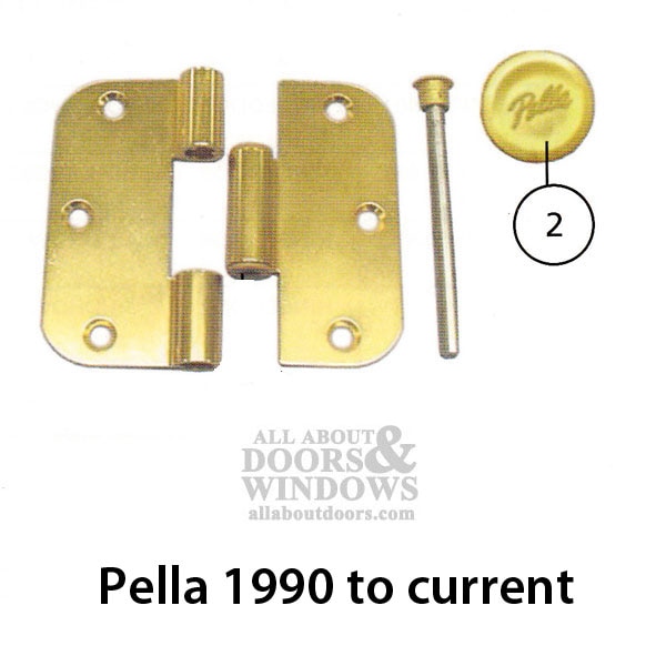 Pella Hinge Cap in Gold Finish