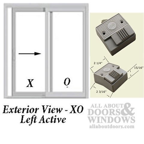 Security Foot Bolt Xo Lh Sliding Door Champagne