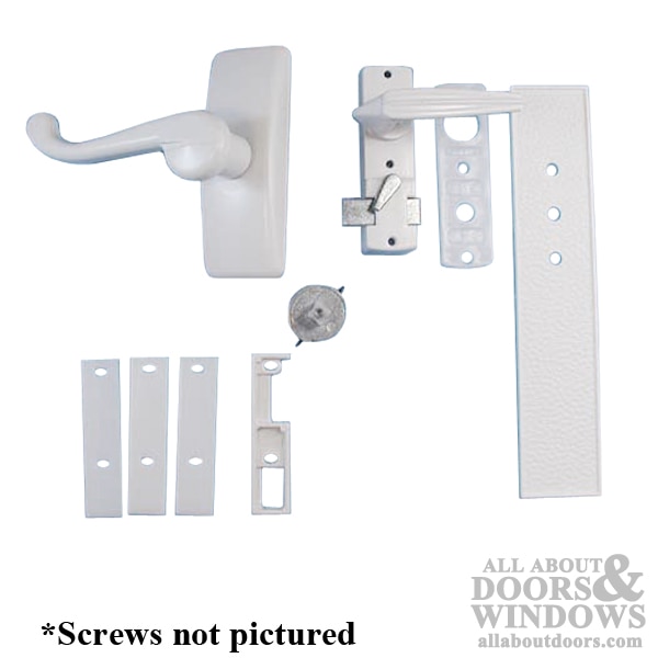 Pella Storm Door Lever Handle Set White DISCONTINUED