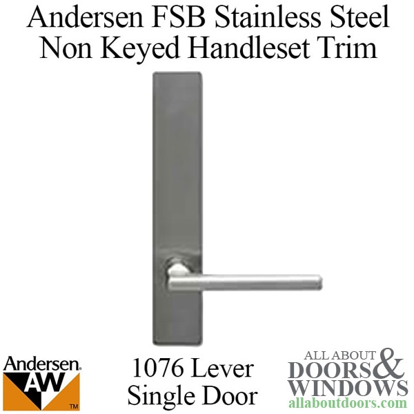 Andersen FSB 1076 non keyed complete trim set for single hinged door