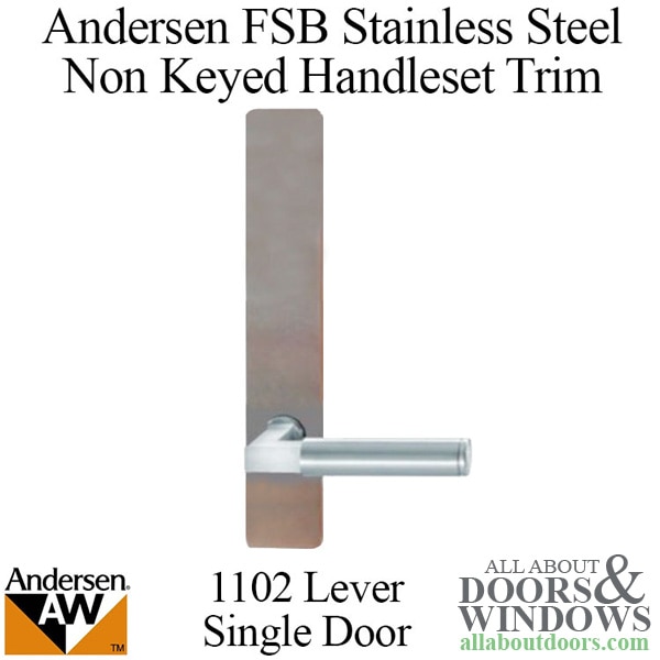 Andersen FSB 1102 non keyed complete trim set for single hinged door