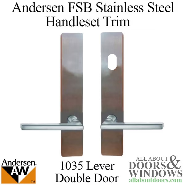 Andersen FSB 1035 complete keyed trim set for hinged double door