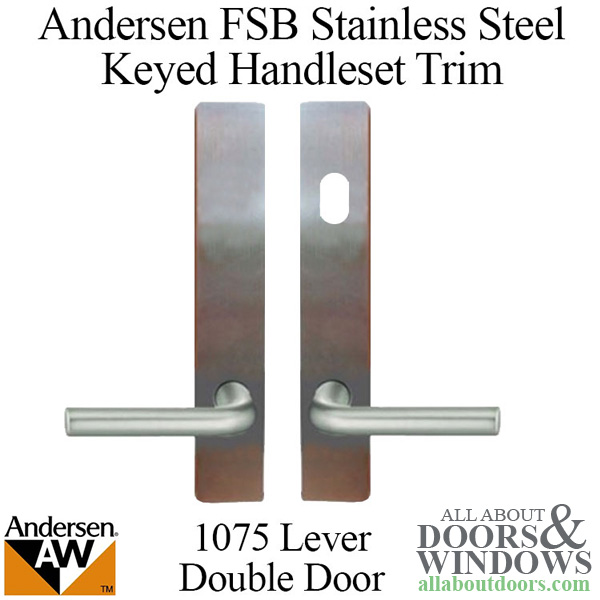 Andersen FSB 1075 complete keyed trim set for hinged double door