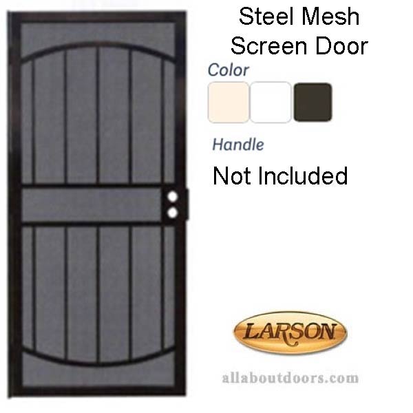 Security Door Larson Arches Steel Mesh Frame