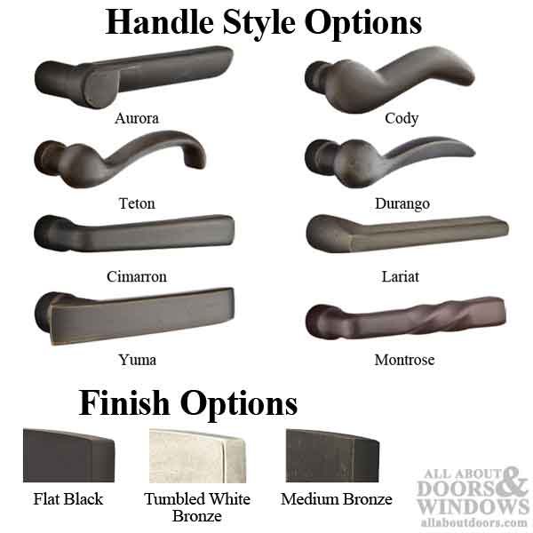 American Cylinder Handle set in sandcast bronze, highlighting the durable finish and classic style