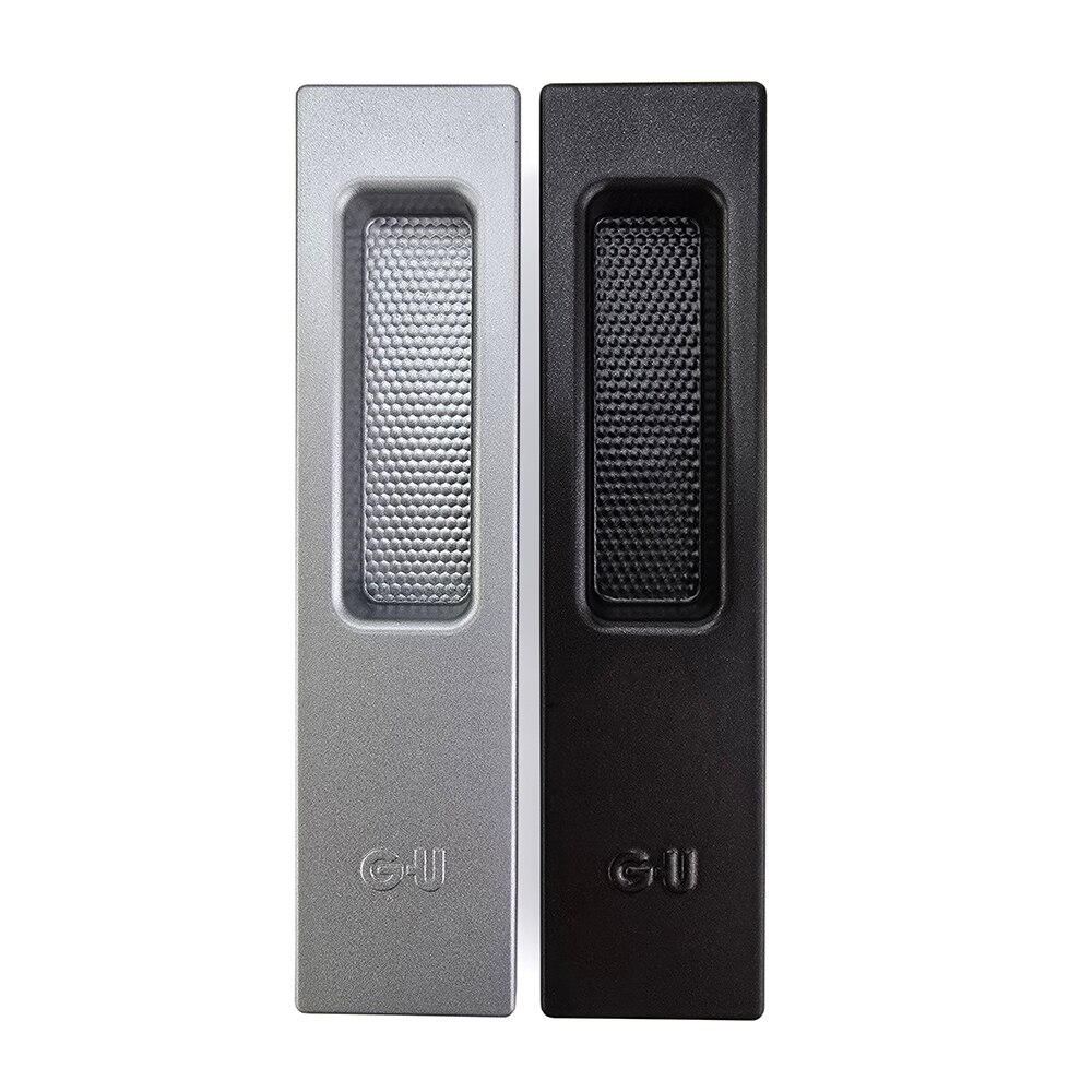 GU Lift Slide Outside Flush Pull - Dark Bronze and Silver- Front