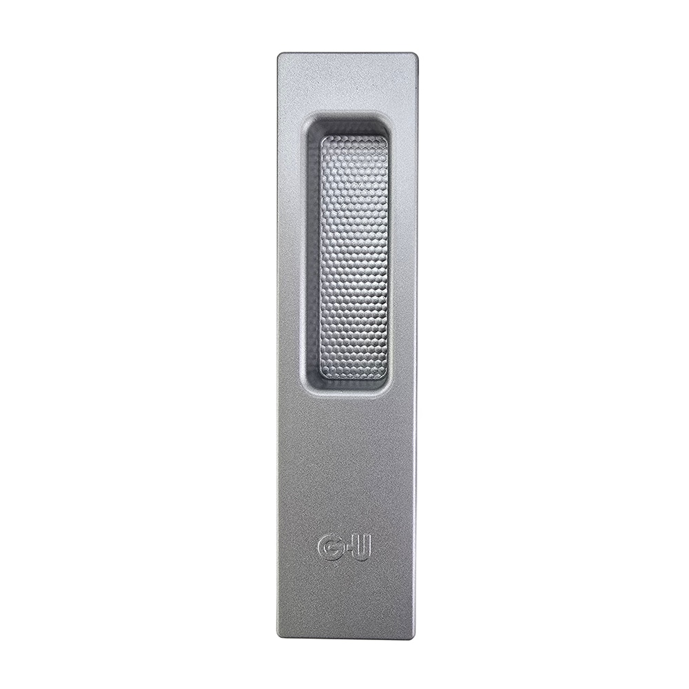 GU Lift Slide Outside Flush Pull - Silver - Front