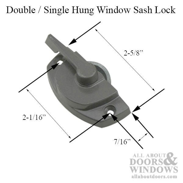 Marvin Sash Lock & Keeper Dimension