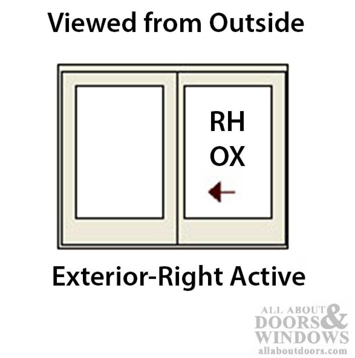 Marvin Ultimate Wood Glider Latch Assembly Right Active, OX | Outside View