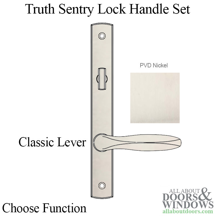 Truth Sentry Lock Brass Handle Set with Classic Lever