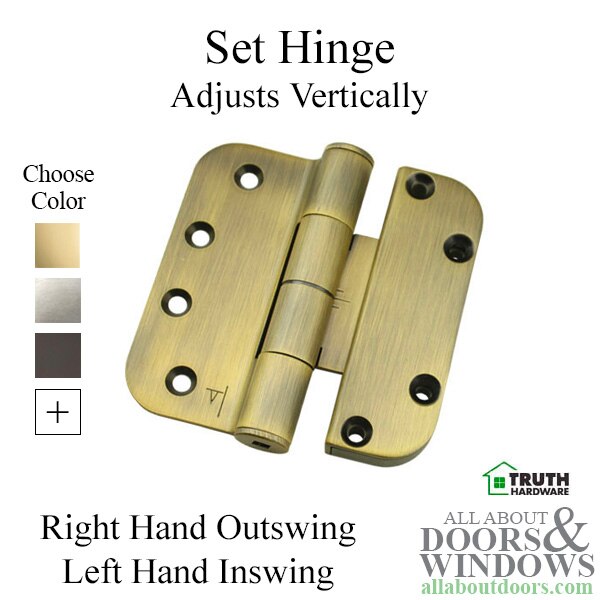 Truth Sentry Hinged Door Adjustable Set Hinge