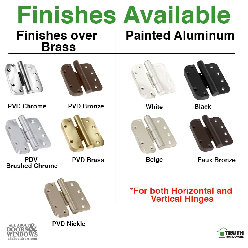 Available Hinge Finishes