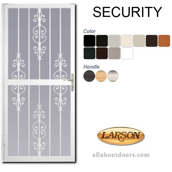 Larson Autumn Leaf Security Door Steel Frame Steel Frame