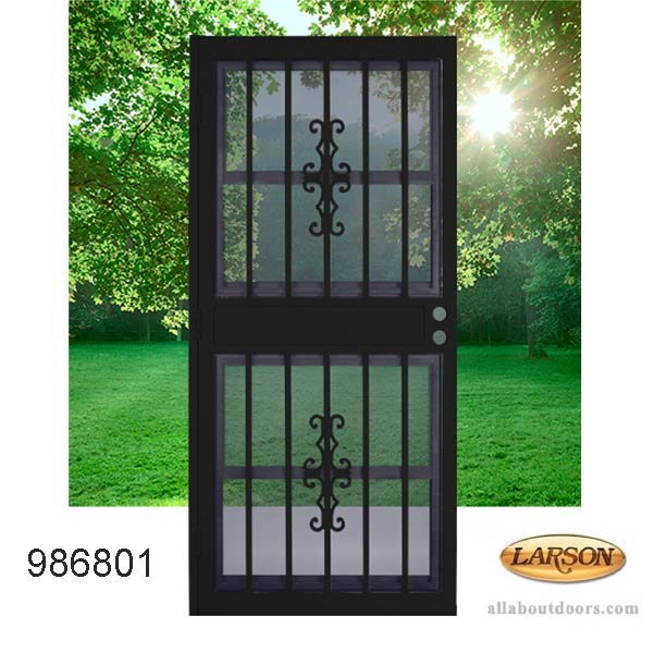 Security Door Larson Somerset Steel Frame Self Storing