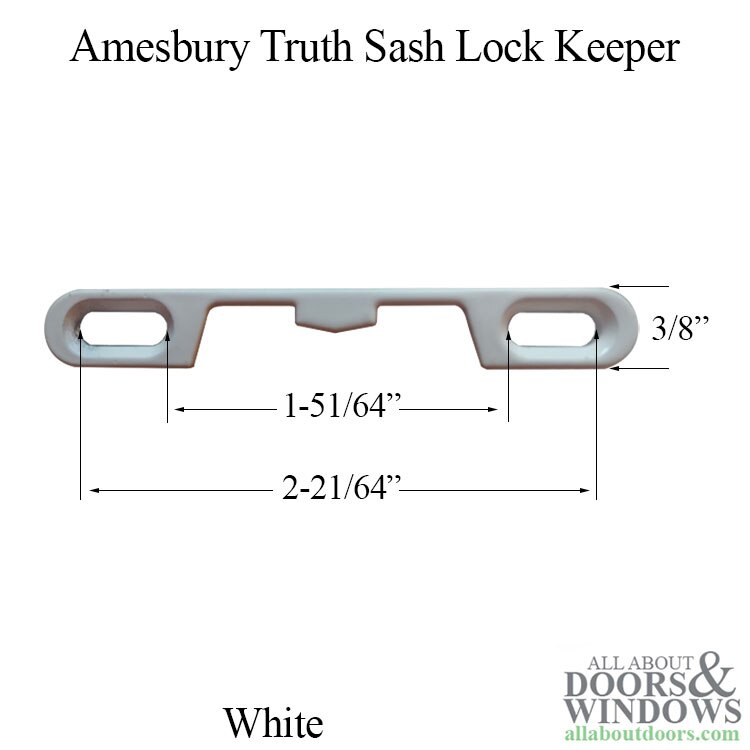 Truth Sash Lock Keeper Dimensions