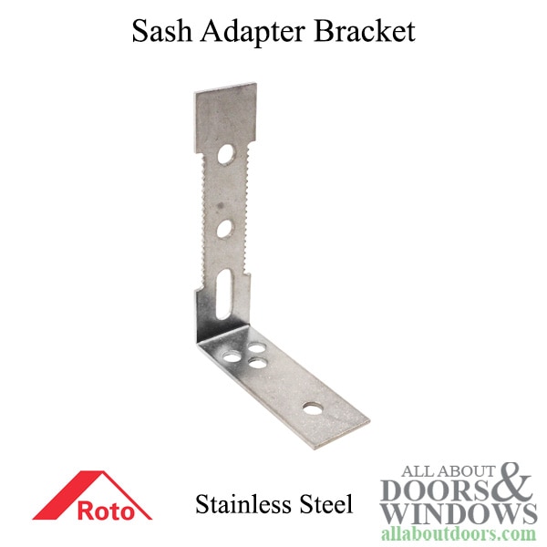 Roto stainless steel sash adapter bracket for casement window