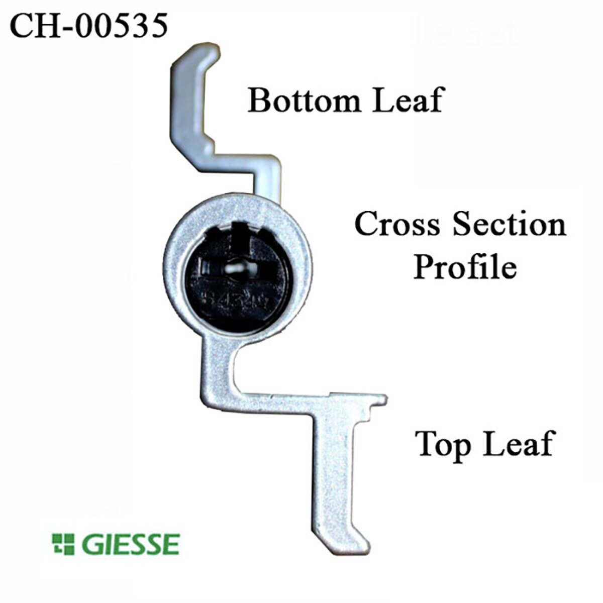 Giesse Euro Groove clamp hinge - C001