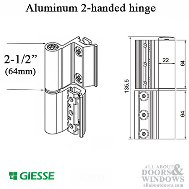 Celera Clamp Hinge Dimensions