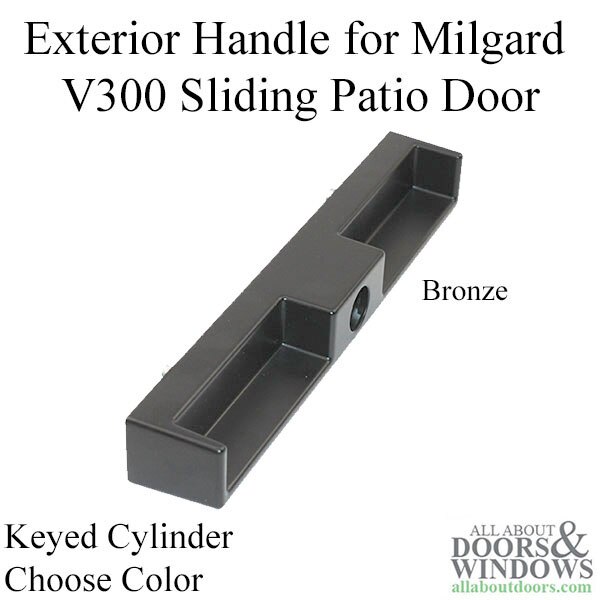 Keyed Exterior Handle for Milgard Trinsic Series/V300 Sliding Patio Door