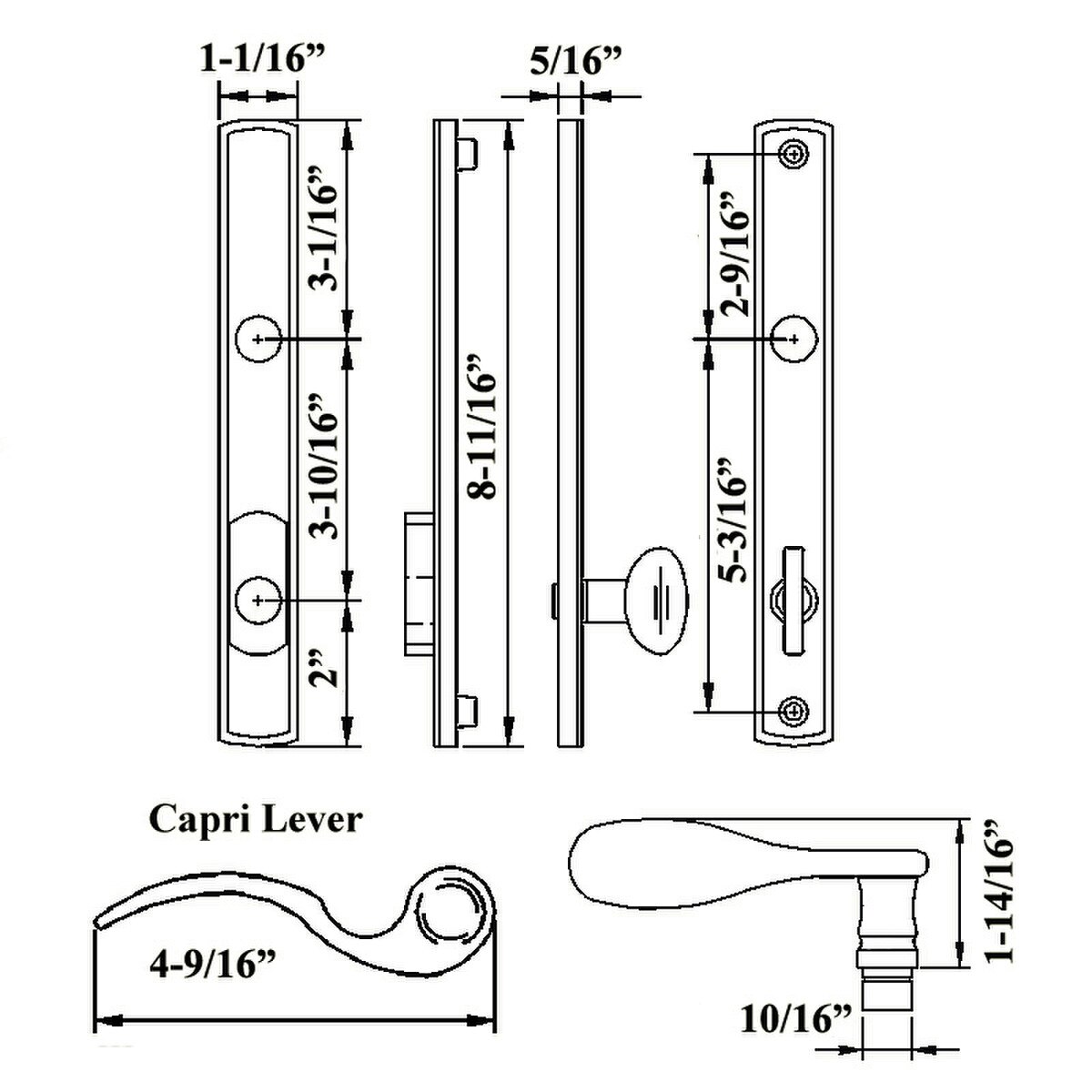G-U Capri Handle and 30 mm Plate Series, Brass, Active, Polished Brass