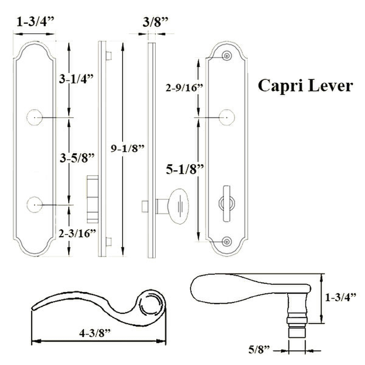 GU Handleset | Multipoint Lock Handles | Belissimio Replacement
