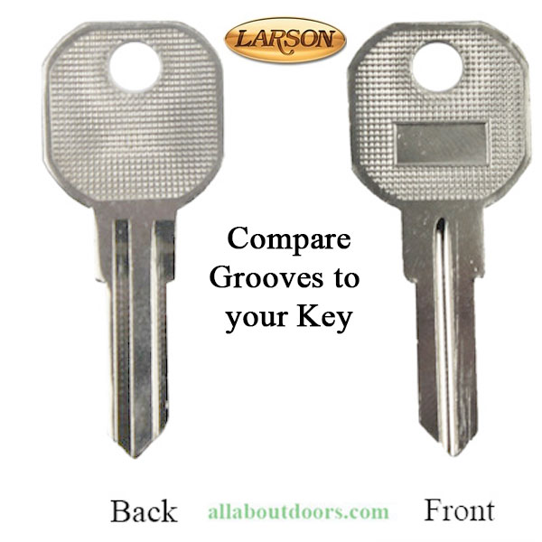 Key Blanks for Larson Heavy-Duty Surface Mount Handle Set Nickel Silver