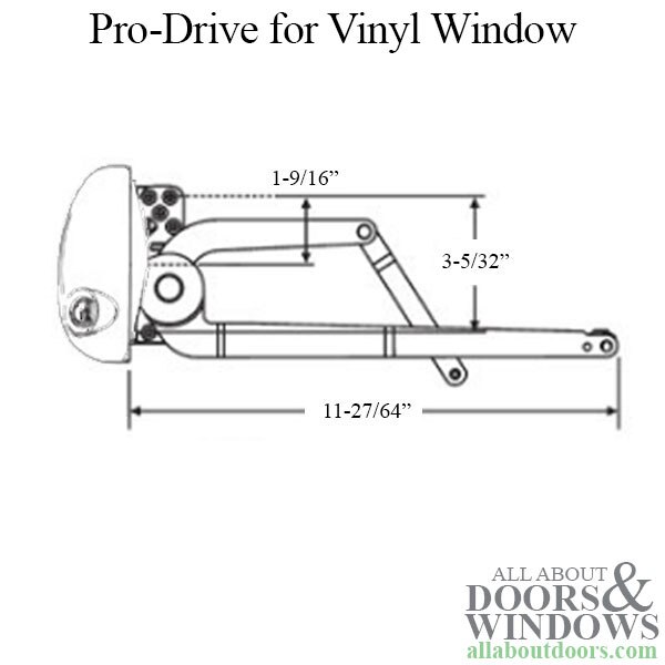 Roto Pro Drive Dual V-Arm Casement Window Operator - Left Hand