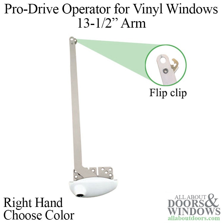 Roto Single Arm Pro Drive, Left Hand Vinyl Window Application