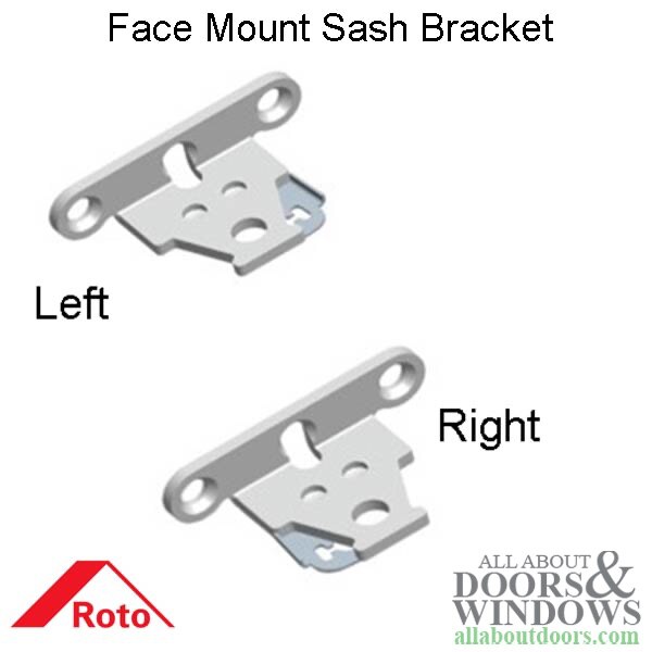 Roto Casement Window Operator Sash Bracket Assembly, Right Hand, 30mm Facemount